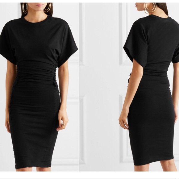 IRO Dresses & Skirts - IRO black Elfin ruched cotton dress Size:Small/4